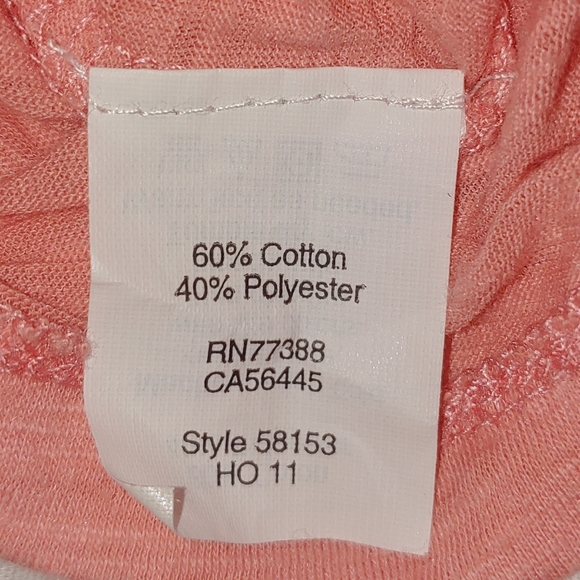 J crew coral pleated v neck tee - Picture 6 of 6